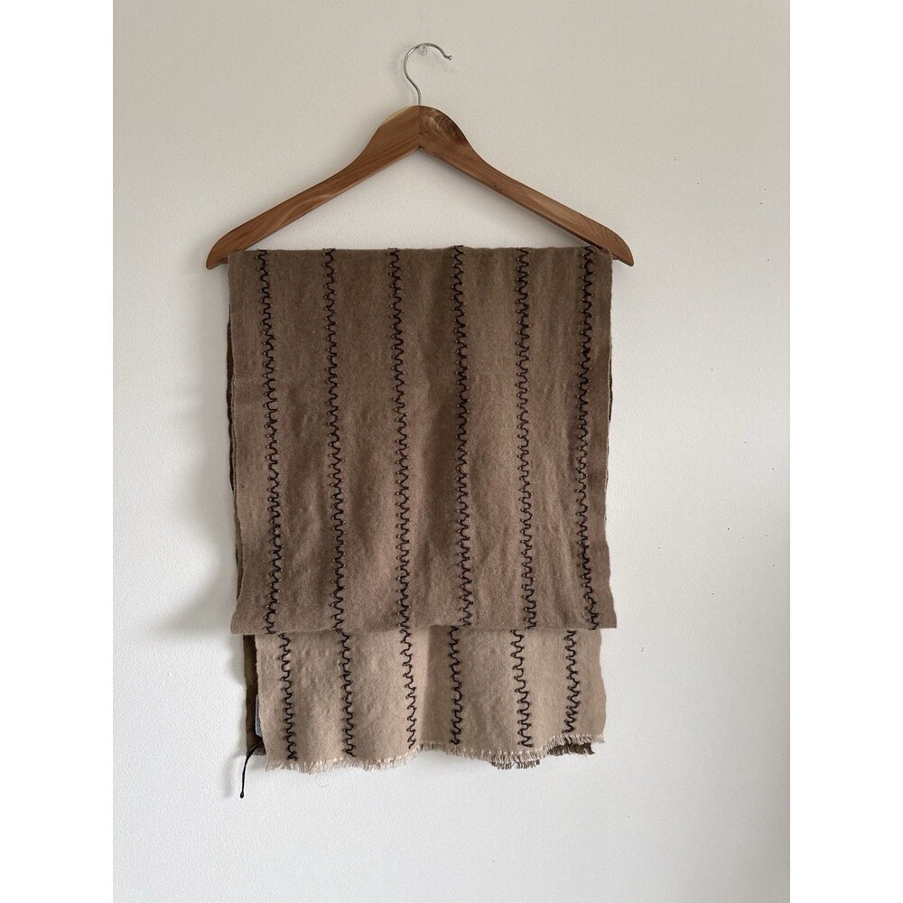 ✿ BAJRA Cashmere Silk Scarf Camel Handmade Nepal Designer Wrap